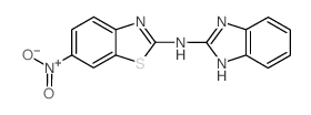 2-Benzothiazolamine, N-1H-benzimidazol-2-yl-6-nitro- (en) Structure