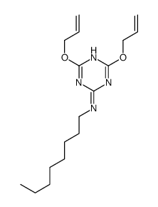 4,6-diallyloxy-N-octyl-1,3,5-triazin-2-amine结构式