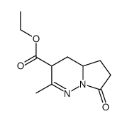 2-Methyl-7-oxo-3,4,4a,5,6,7-hexahydro-pyrrolo[1,2-b]pyridazine-3-carboxylic acid ethyl ester结构式