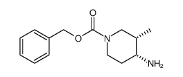 1-Piperidinecarboxylic acid, 4-amino-3-methyl-, phenylmethyl ester, (3S,4R)结构式