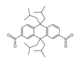 9,9,10,10-tetraisobutyl-2,7-dinitro-9,10-dihydro-anthracene Structure