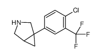 1-[4-chloro-3-(trifluoromethyl)phenyl]-3-azabicyclo[3.1.0]hexane结构式
