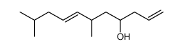 (7E)-6,10-dimethyl-1,7-undecadien-4-ol结构式