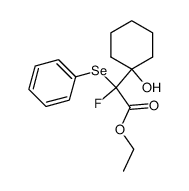 ethyl 2-fluoro-2-(1-hydroxycyclohexyl)-2-(phenylselanyl)acetate Structure