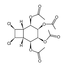 (1SR,2SR,3SR,4RS,5RS,6RS,7SR,8RS)-7,8-dichlorobicyclo[4.2.0]octa-2,3,4,5-tetrayl tetraacetate结构式