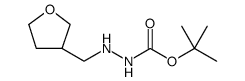 Hydrazinecarboxylic acid, 2-[(tetrahydro-3-furanyl)methyl]-, 1,1-dimethylethyl ester结构式