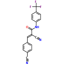(E)-2-cyano-3-(4-cyanophenyl)-N-[4-(trifluoromethyl)phenyl]-2-propenamide Structure