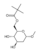 methyl 2-deoxy-6-O-pivaloyl-α-D-arabino-hexopyranoside结构式