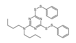 N,N-dibutyl-4,6-bis(phenyldisulfanyl)-1,3,5-triazin-2-amine结构式