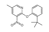 Pyridine, 2-[2-(1,1-dimethylethyl)phenoxy]-5-methyl-3-nitro结构式