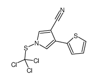 4-thiophen-2-yl-1-(trichloromethylsulfanyl)pyrrole-3-carbonitrile结构式