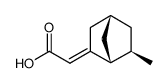 2-(6-exo-methyl-2-norbornylidene)ethanolic acid Structure