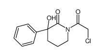 1-(2-chloroacetyl)-3-hydroxy-3-phenylpiperidin-2-one Structure