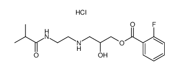 3-[[2-(Isopropylcarbonylamino)]ethyl]amino-2-hydroxypropyl 2-Fluorobenzoate Hydrochloride Structure