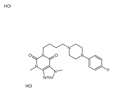 1-(4-(4-(p-Fluorophenyl)-1-piperazinyl)butyl)theobromine dihydrochlori de picture