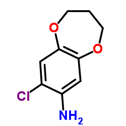 8-Chloro-3,4-dihydro-2H-benzo[b][1,4]dioxepin-7-amine Structure