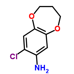 8-Chloro-3,4-dihydro-2H-benzo[b][1,4]dioxepin-7-amine structure