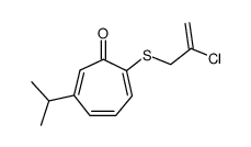 2-((2-chloroallyl)thio)-6-isopropylcyclohepta-2,4,6-trien-1-one Structure