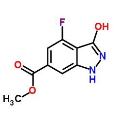 4-FLUORO-3-HYDROXY-6-INDAZOLECARBOXYLIC ACID METHYL ESTER structure