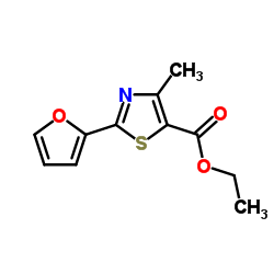 Ethyl 2-(2-furyl)-4-methyl-1,3-thiazole-5-carboxylate结构式