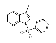 1-苯磺酰基-3- 碘 -1H- 吡咯[2,3-B]吡啶结构式
