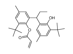 2-tert-butyl-6-[1-(3-tert-butyl-2-hydroxy-5-methylphenyl)propyl]-4-methylphenyl acrylate结构式