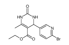 5-Pyrimidinecarboxylic acid, 4-(6-bromo-3-pyridinyl)-1,2,3,4-tetrahydro-6-methyl-2-oxo-, ethyl ester结构式