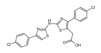 {4-(4-Chloro-phenyl)-2-[4-(4-chloro-phenyl)-thiazol-2-ylamino]-thiazol-5-yl}-acetic acid结构式