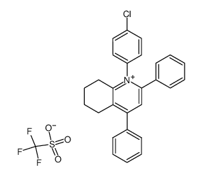 1-(4-chlorophenyl)-2,4-diphenyl-5,6,7,8-tetrahydroquinolin-1-ium trifluoromethanesulfonate结构式