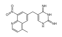 5-[(4-methyl-8-nitroquinolin-6-yl)methyl]pyrimidine-2,4-diamine结构式