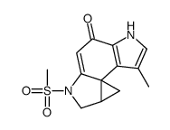 7-Methyl-2-(methylsulfonyl)1,2,8,8a-tetrahydro-cyclopropa(c)pyrrolo(3,2-e)indol-4(5H)-one Structure