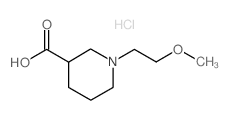 1-(2-甲氧基乙基)哌啶-3-羧酸盐酸盐结构式