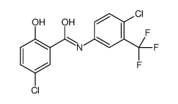 5-chloro-N-[4-chloro-3-(trifluoromethyl)phenyl]-2-hydroxybenzamide Structure