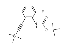 tert-butyl 6-fluoro-2-[2-(trimethylsilyl)ethynyl]phenylcarbamate Structure