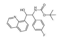 tert-butyl 4[1-(4-fluorophenyl)-2-hydroxy-2-quinolin-8-ylethyl]carbamate Structure