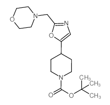 tert-butyl 4-(2-(morpholinomethyl)oxazol-5-yl)piperidine-1-carboxylate结构式