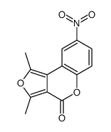 1,3-dimethyl-8-nitrofuro[3,4-c]chromen-4-one结构式