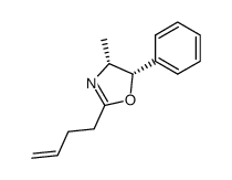 (4R,5S)-2-(3-butenyl)-4-methyl-5-phenyl-4,5-dihydro-1,3-oxazole结构式