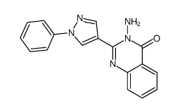 3-amino-2-(1-phenylpyrazol-4-yl)quinazolin-4-one Structure