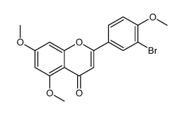 2-(3-bromo-4-methoxyphenyl)-5,7-dimethoxychromen-4-one结构式