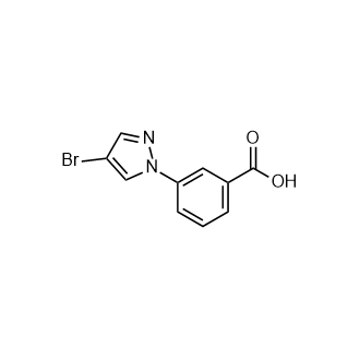3-(4-溴-1H-吡唑-1-基)苯甲酸结构式