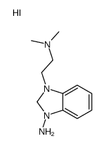 3-[2-(dimethylamino)ethyl]-1,2-dihydrobenzimidazol-1-ium-1-amine,iodide Structure