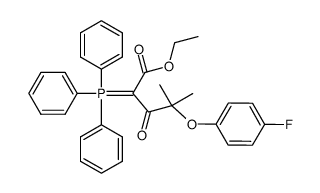 [{2-(4-fluorophenoxy)-2-methyl-propanoyl}-(ethoxycarbonyl) methylene]triphenylphosphorane Structure