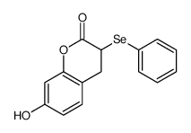 7-hydroxy-3-phenylselanyl-3,4-dihydrochromen-2-one结构式