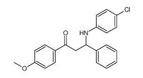 3-(4-chloroanilino)-1-(4-methoxyphenyl)-3-phenylpropan-1-one Structure