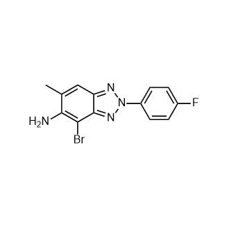 4-Bromo-2-(4-fluorophenyl)-6-methyl-2H-benzo[d][1,2,3]triazol-5-amine Structure