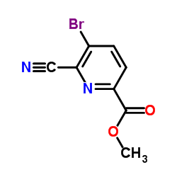 5-溴-6-氰基吡啶甲酸结构式