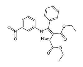 diethyl 1-(3-nitrophenyl)-5-phenylpyrazole-3,4-dicarboxylate结构式