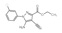 5-氨基-1-(3-氯苯基)-4-氰基吡唑-3-羧酸乙酯图片