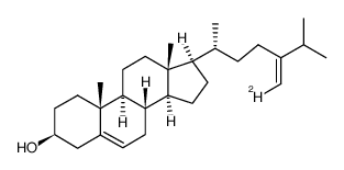 (24E)-(28-(2)H)ergosta-5,24(28)-dien-3β-ol结构式